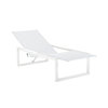 ninix lounger Zitting batyline in de kleur wit, frame gepoedercoat rvs in de kleur wit