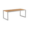 Ninix tafel 200 blad teak, frame rvs