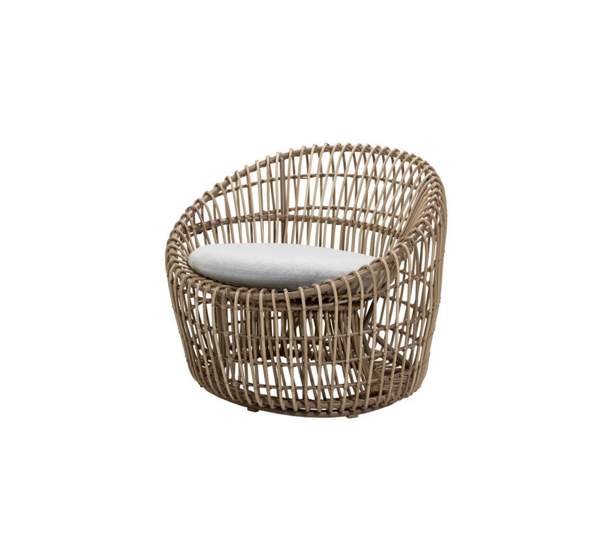 engineering financieel droogte Ronde lounge stoel natuur bamboe, incl. kussens | Werpsterhoeke